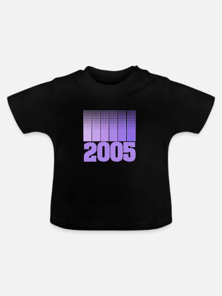 2005 - Baby Bio-T-Shirt mit Rundhals - Schwarz