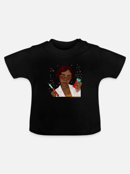 verrückter wissenschaftler - Baby Bio-T-Shirt mit Rundhals - Schwarz