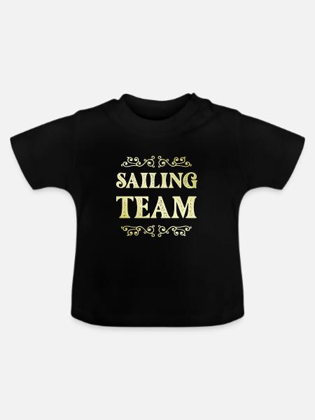 Sailing Team - Baby Bio-T-Shirt mit Rundhals - Schwarz
