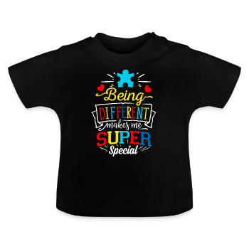 Autisme Cadeau Asperger Parents Awareness TDAH - T-shirt bio col rond Bébé - noir - Devant