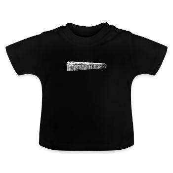 crête - T-shirt bio col rond Bébé - noir - Devant