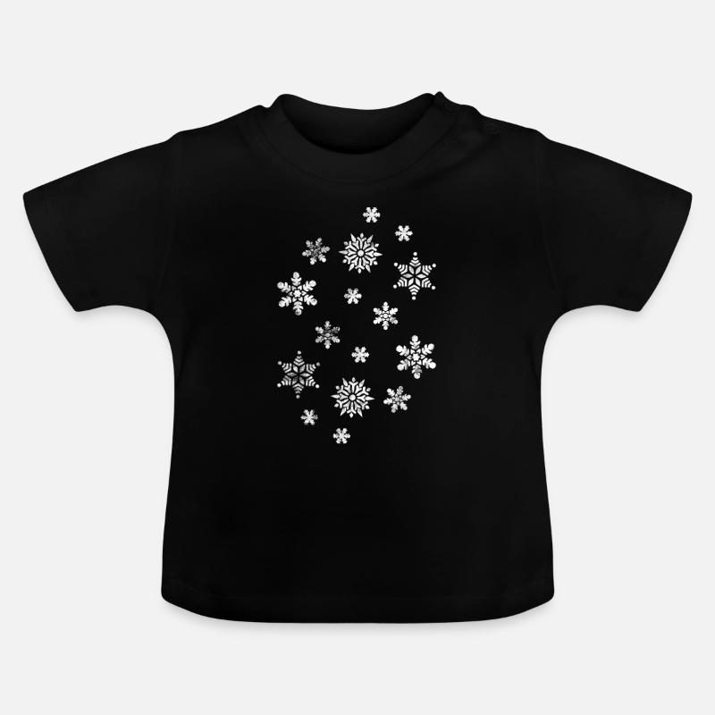 Winter - Baby Bio-T-Shirt mit Rundhals - Schwarz