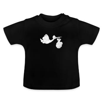 infant - Baby Organic T-Shirt with Round Neck - black - Front