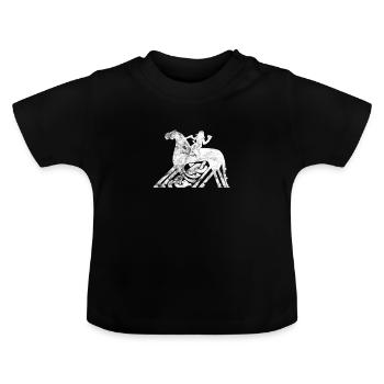 Wikinger - Baby Bio-T-Shirt mit Rundhals - Schwarz - Vorne