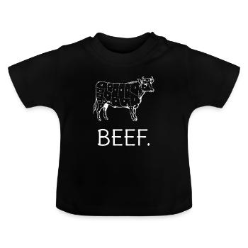 Fleisch - Baby Bio-T-Shirt mit Rundhals - Schwarz - Vorne
