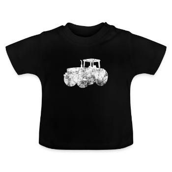 Chicken stall farmer farmer - Baby Organic T-Shirt with Round Neck - black - Front