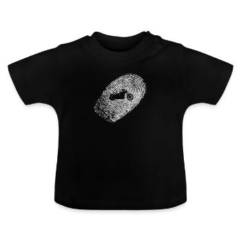 motorcyclist - Baby Organic T-Shirt with Round Neck - black - Front
