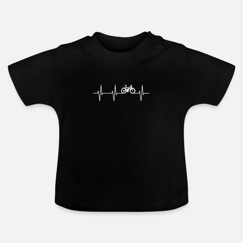 bicycle - Baby Organic T-Shirt with Round Neck - black