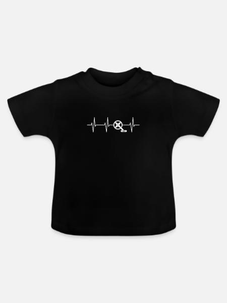 Pedals bicycle cyclist funny mountain bike - Baby Organic T-Shirt with Round Neck - black