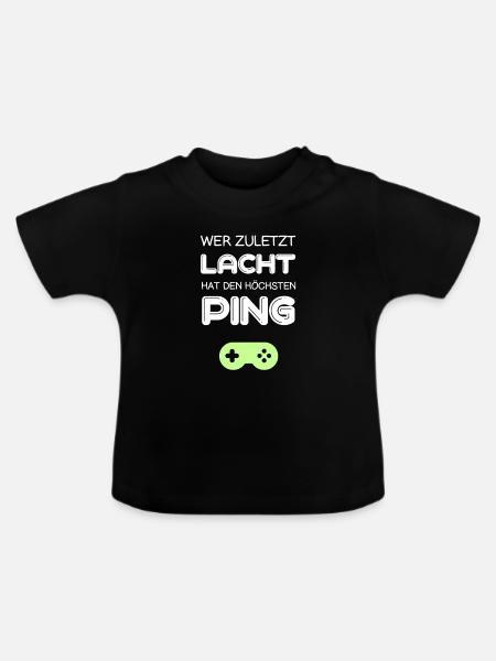 Gaming Konsole Computer - Baby Bio-T-Shirt mit Rundhals - Schwarz