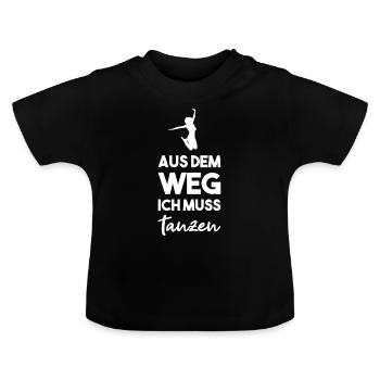 Soirée danseuse - T-shirt bio col rond Bébé - noir - Devant