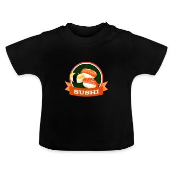 Sushi - T-shirt bio col rond Bébé - noir - Devant