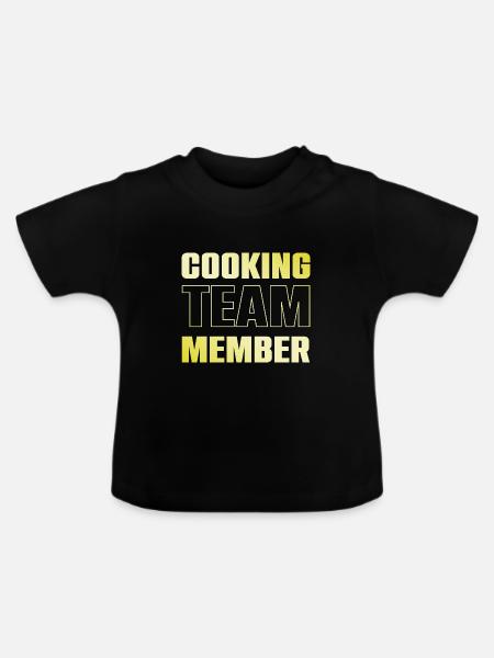 Cooking Team - Baby Bio-T-Shirt mit Rundhals - Schwarz