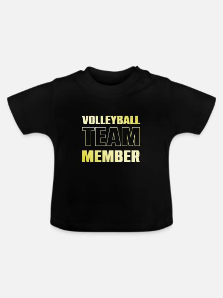 Volleyball Team - Baby Bio-T-Shirt mit Rundhals - Schwarz