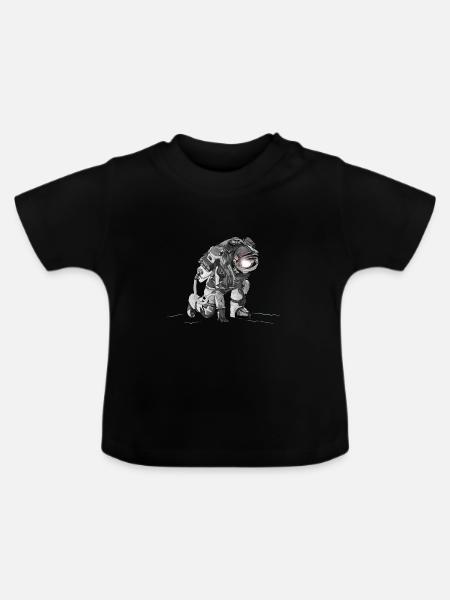 Astronaut - Baby Bio-T-Shirt mit Rundhals - Schwarz