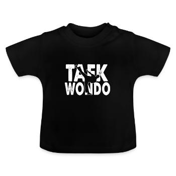 Martial Arts Tae kwon do Asia Gift - Baby Organic T-Shirt with Round Neck - black - Front