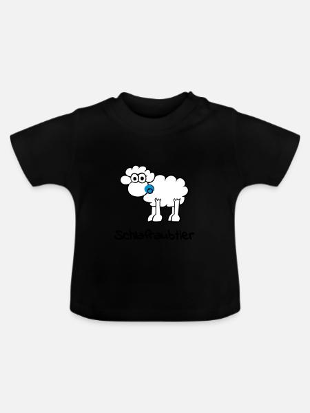 Schlafraubtier - Baby Bio-T-Shirt mit Rundhals -