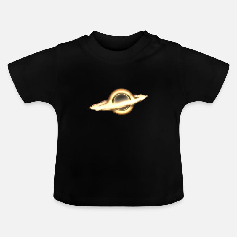 Black Hole, Infinity, Outer Space, Science Fiction - T-shirt bio col rond Bébé - noir