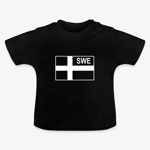 Svensk taktisk flagga (Negativ) - Sverige - Ekologisk T-shirt med rund hals baby