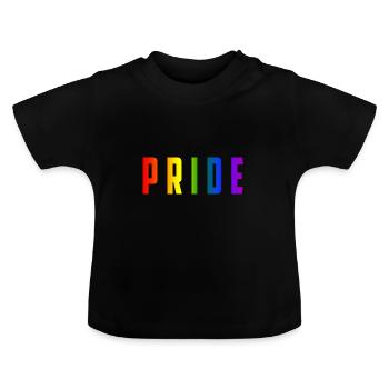 Gay Pride - Baby Organic T-Shirt with Round Neck - black - Front