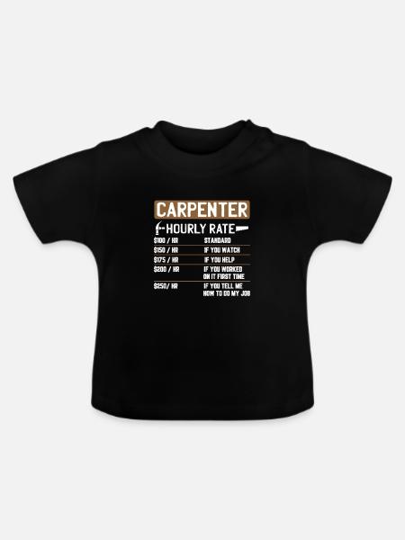 Zimmermann Zimmerer Handwerker Spruch Geschenk - Baby Bio-T-Shirt mit Rundhals - Schwarz