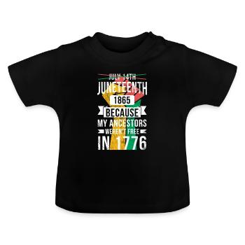 14 juillet 1865 Parce que je suis fier - T-shirt bio col rond Bébé - noir - Devant
