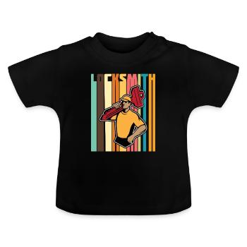Locksmith Professional Lock Picker - Baby Organic T-Shirt with Round Neck - black - Front