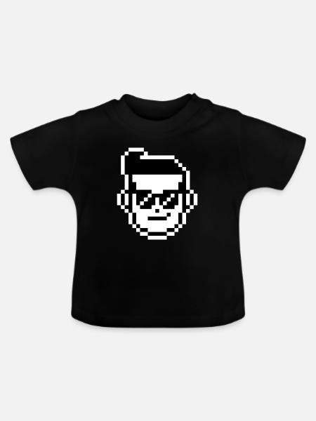 G24 Geek-Mann mit Sonnenbrille - Baby Bio-T-Shirt mit Rundhals - Schwarz