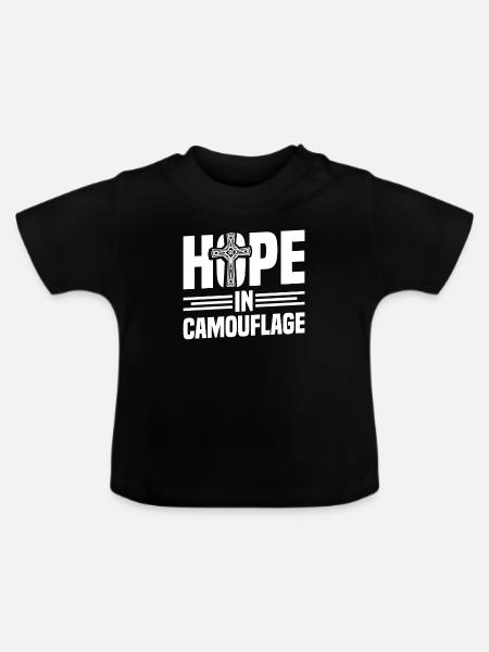 Hoffnung In Tarnung, Kaplan - Baby Bio-T-Shirt mit Rundhals - Schwarz