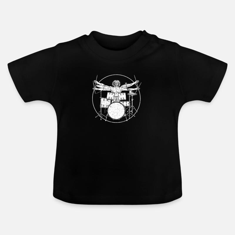 Batterie Percussion Percussion - T-shirt bio col rond Bébé - noir