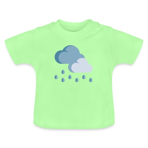 lluvia - Camiseta orgánica para bebé con cuello redondo