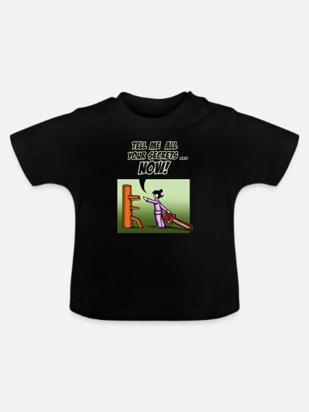 chainsaw 2016 green - Baby Bio-T-Shirt mit Rundhals - Schwarz