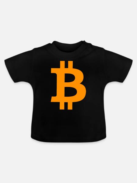 Bitcoin - Baby Bio-T-Shirt mit Rundhals - Schwarz