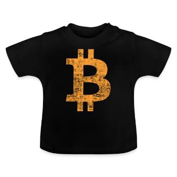 Bitcoin - Baby Bio-T-Shirt mit Rundhals - Schwarz - Vorne