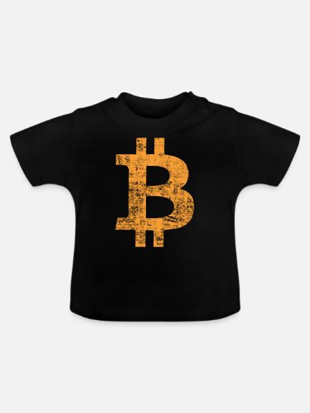 Bitcoin - Baby Bio-T-Shirt mit Rundhals - Schwarz