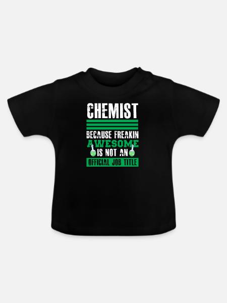 Chemiker - Baby Bio-T-Shirt mit Rundhals - Schwarz