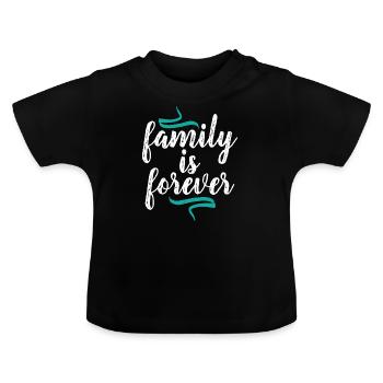 Cohésion famille famille - T-shirt bio col rond Bébé - noir - Devant