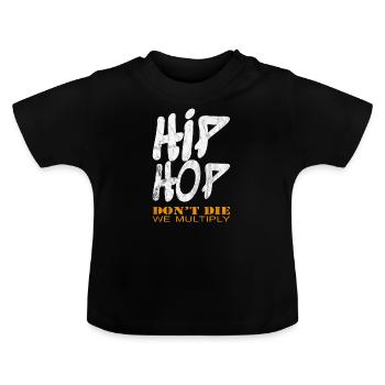 Hip hop - Baby Organic T-Shirt with Round Neck - black - Front