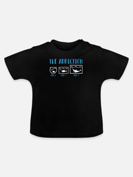Aquarium Entwicklung - Baby Bio-T-Shirt mit Rundhals - Schwarz