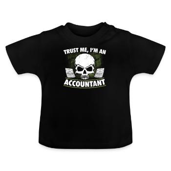 Consultant fiscal crâne - T-shirt bio col rond Bébé - noir - Devant