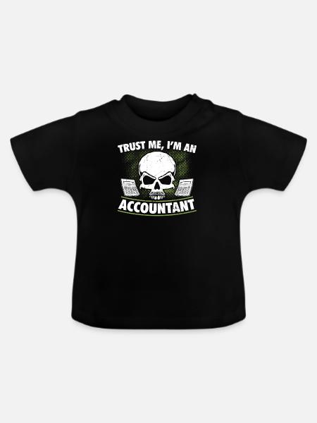 Totenkopf Steuerberater - Baby Bio-T-Shirt mit Rundhals - Schwarz