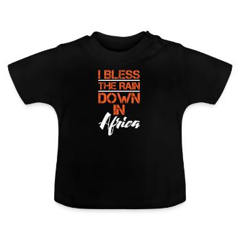 Pluie Bénédiction Afrique - T-shirt bio col rond Bébé - noir - Devant