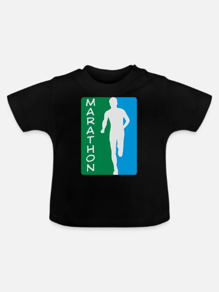 Marathon - Baby Bio-T-Shirt mit Rundhals - Schwarz