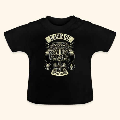 Raggare Hot Rod Custom Car Skull Dragster Vintage - Baby Bio-T-Shirt mit Rundhals