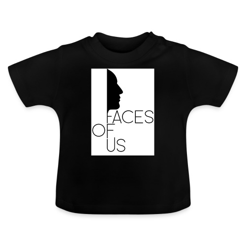 Faces of Us - schwarz auf weiss - Baby Bio-T-Shirt mit Rundhals