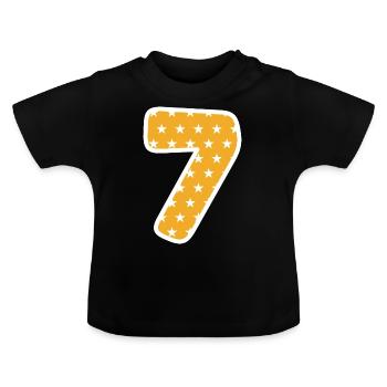 Sieben - Baby Bio-T-Shirt mit Rundhals - Schwarz - Vorne