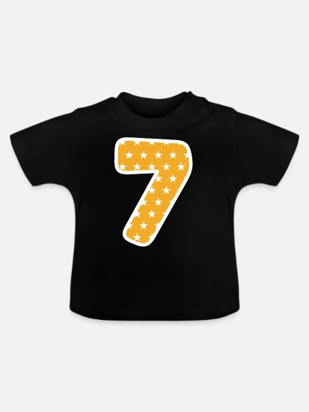 Sieben - Baby Bio-T-Shirt mit Rundhals - Schwarz