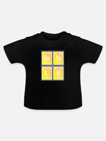 Genius | Periodensystem der Elemente - Baby Bio-T-Shirt mit Rundhals - Schwarz