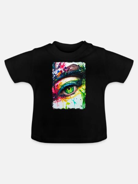 Iris - Baby Bio-T-Shirt mit Rundhals - Schwarz