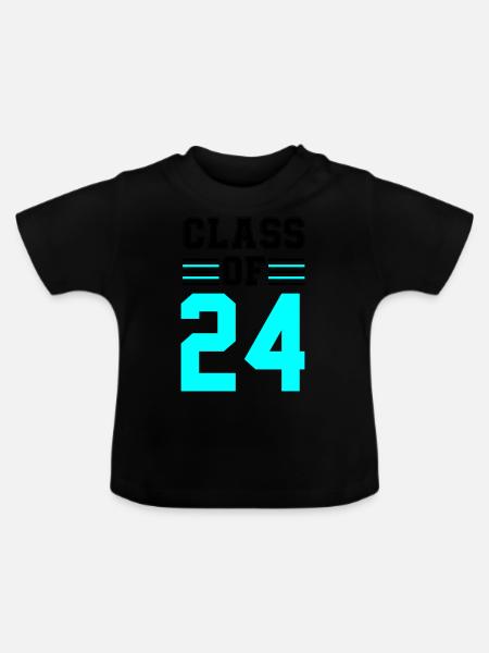 Class of 24 - Baby Bio-T-Shirt mit Rundhals - Schwarz